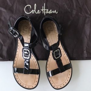Cole Haan  Strappy Black Patent sandals